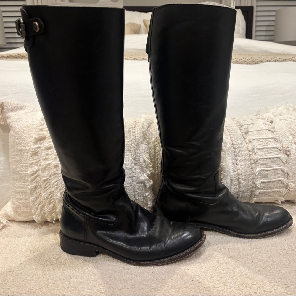 FRYE Women’s Black Leather Knee-High Boots